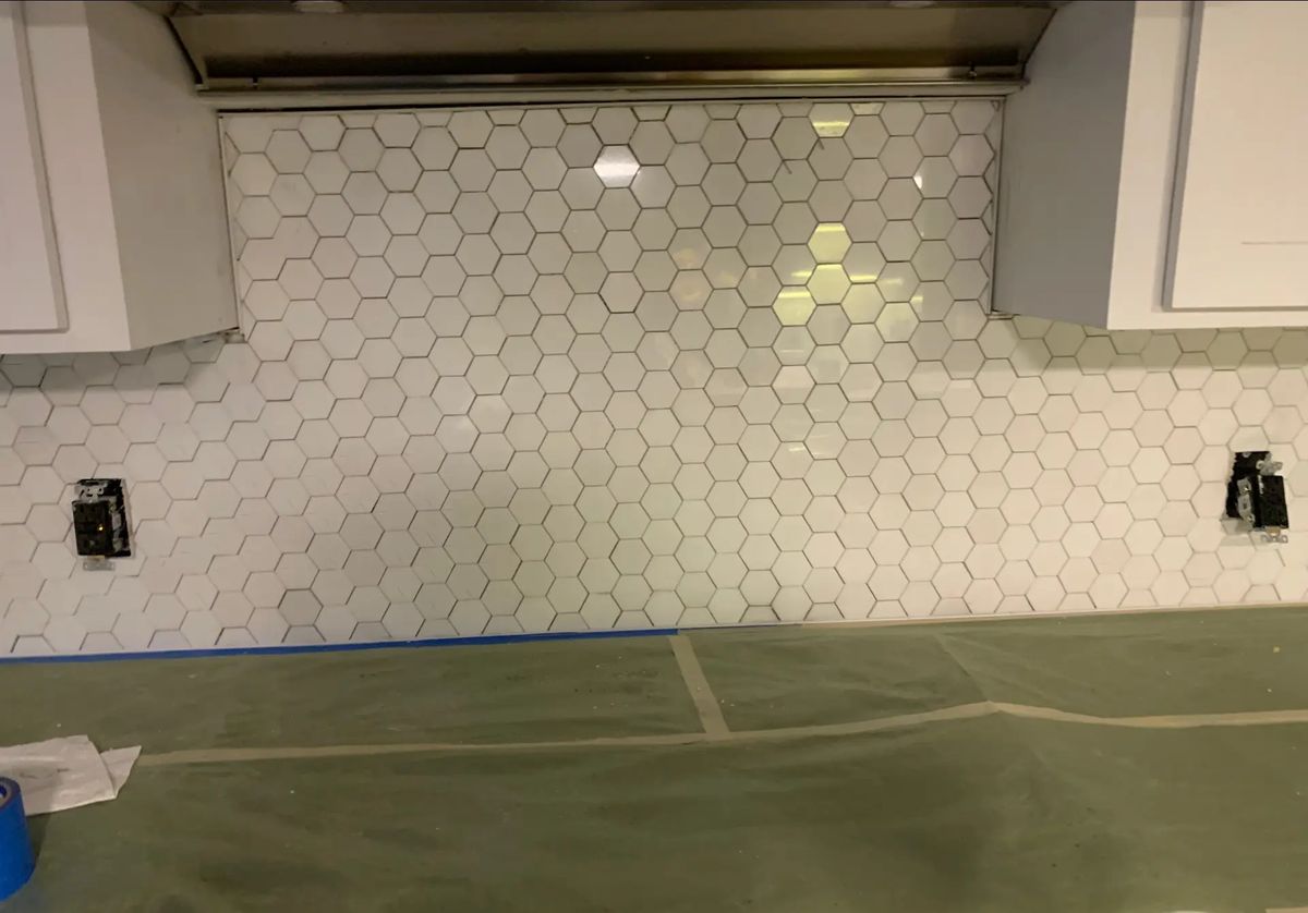 Project 6 after: hex kitchen backsplash
