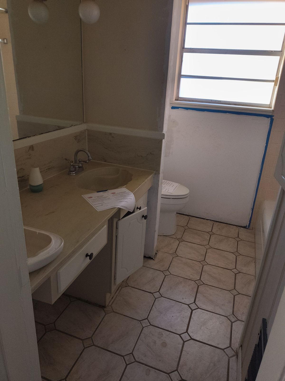 Project 8 before: bath double vanity